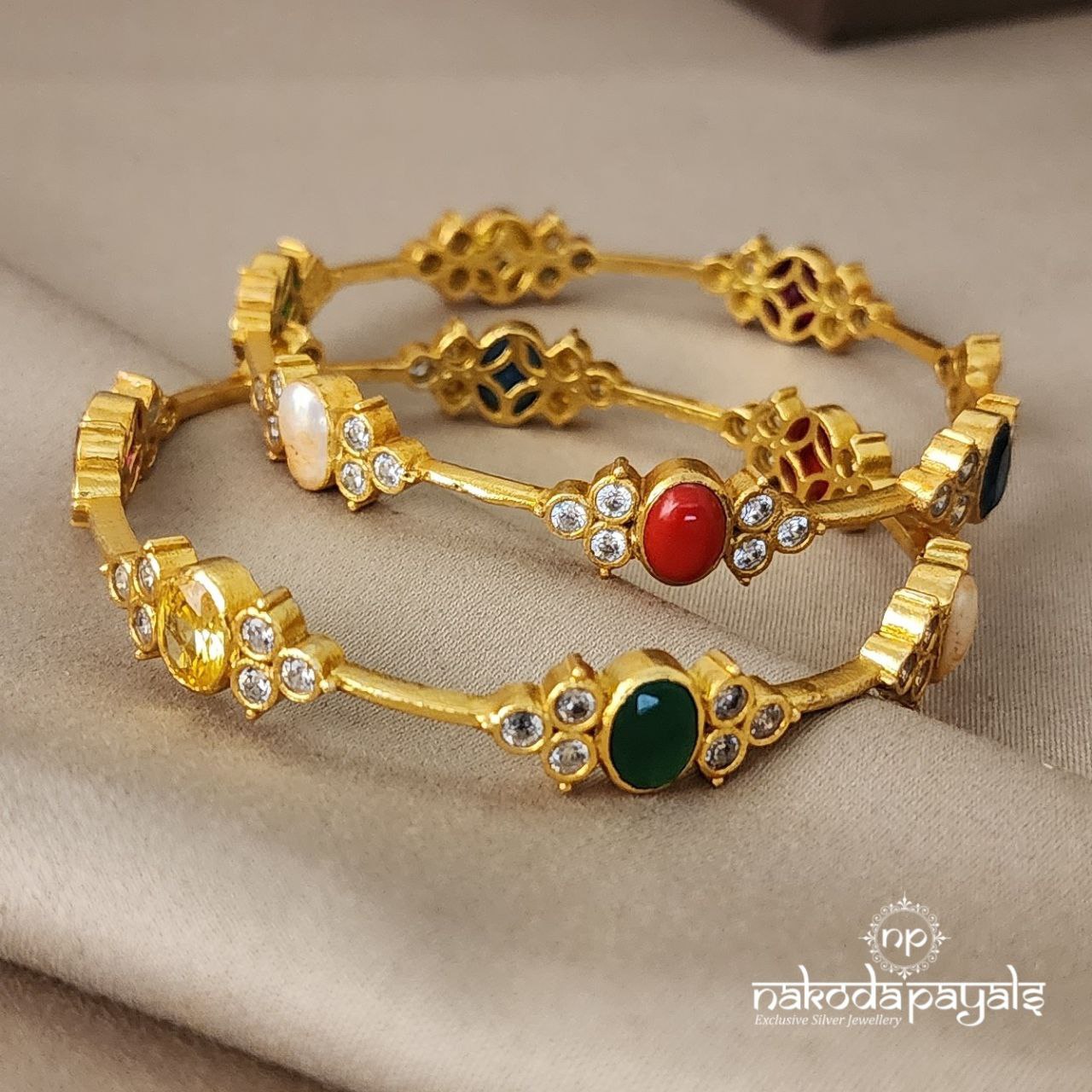 Navarathna Bangle Pair (GK2254)