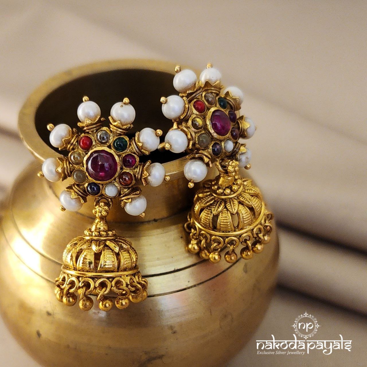 Navarathna Jhumka (Ge5458)