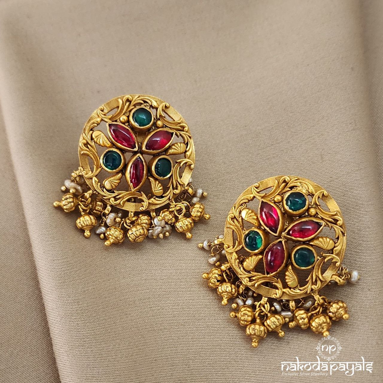 Trio Kundan Chandbali (Ge5480)