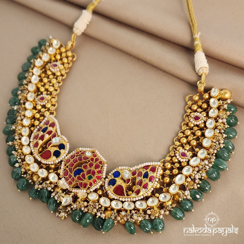 Perching Peacock Neckpiece (GN5840)