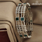 Square Green Bangle Pair (K3916)