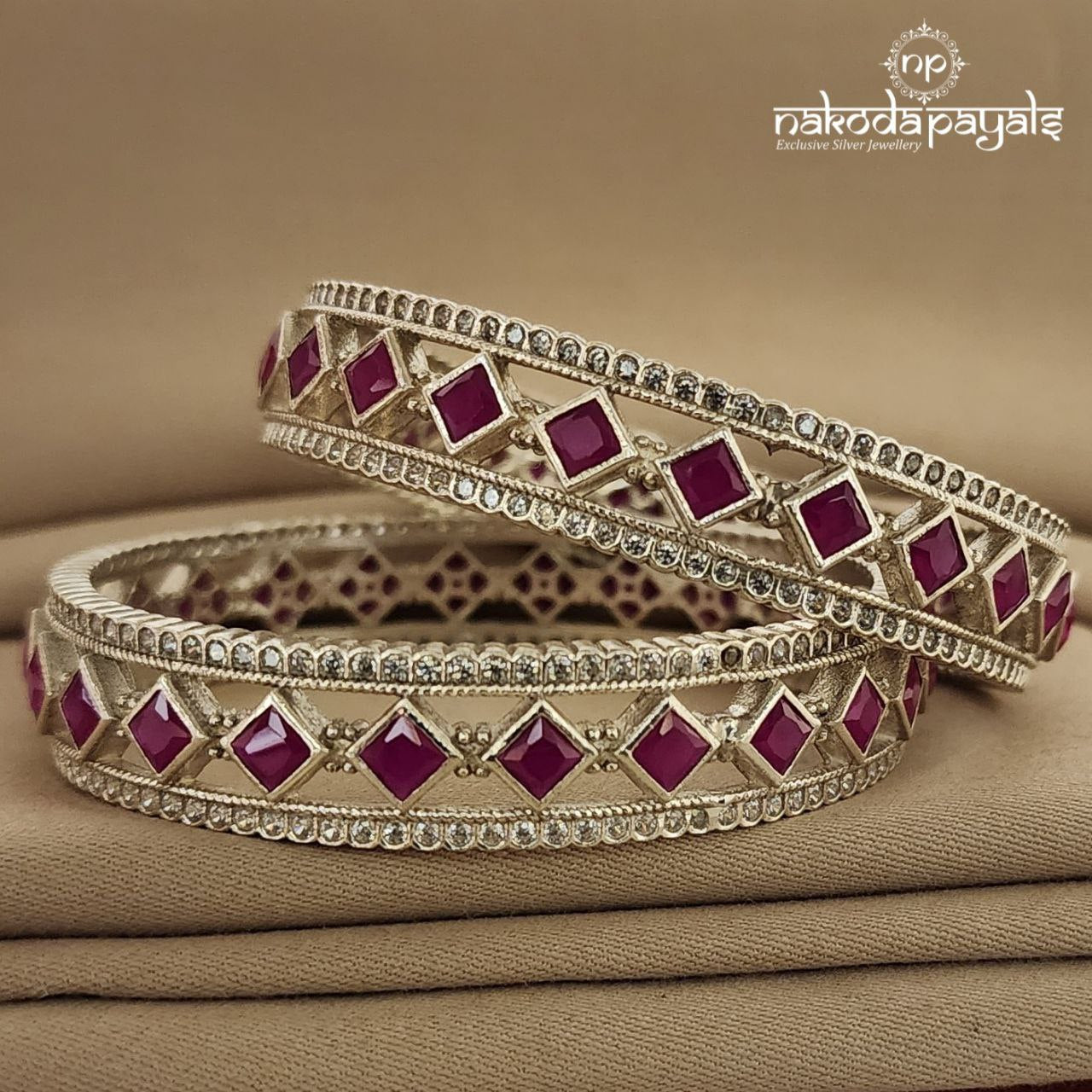 Ruby Bangle Pair (K3942)