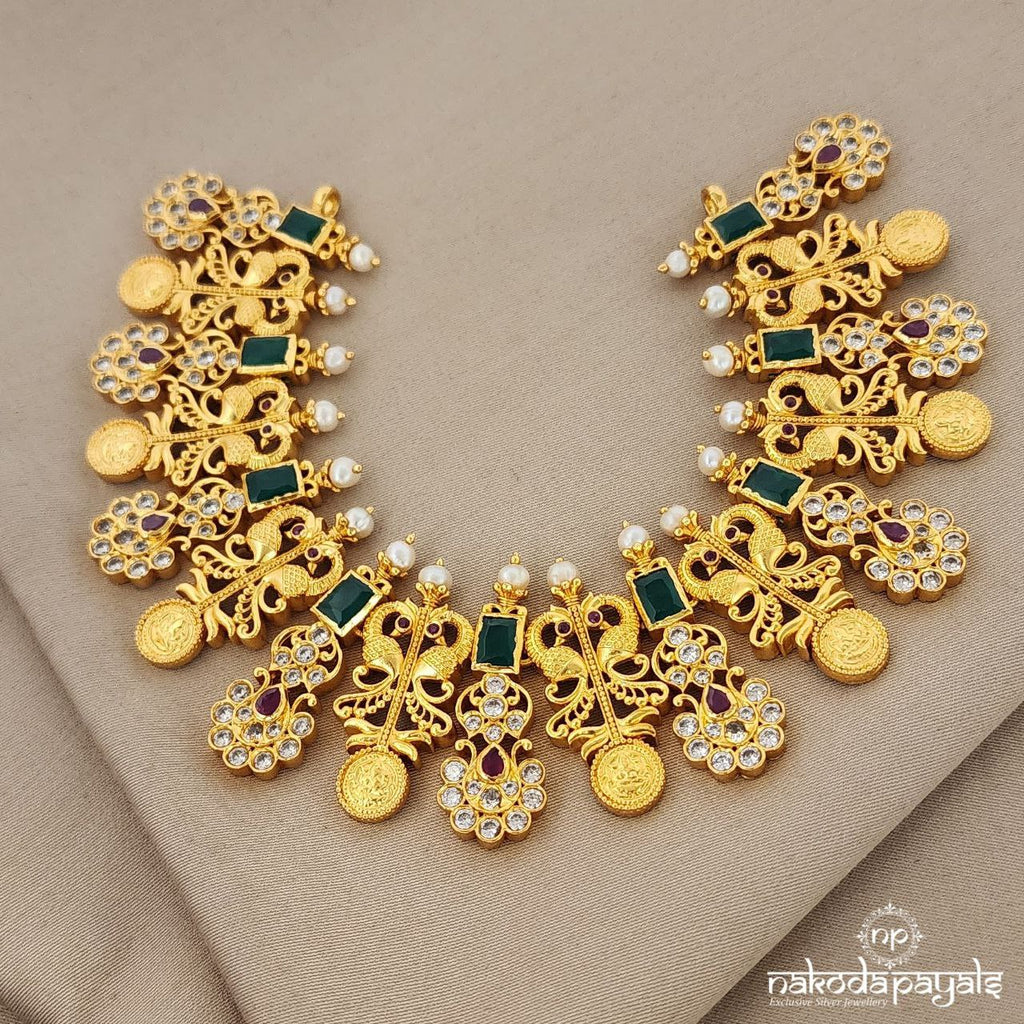 Lakshmi Coined Green Neckpiece (GN5867)