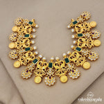 Lakshmi Coined Green Neckpiece (GN5867)