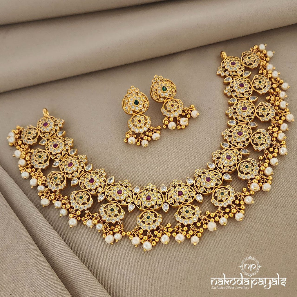 Pretty Neckpiece With Earrings (GN5896)