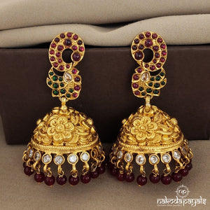 Peacock Jhumka (Ge5574)