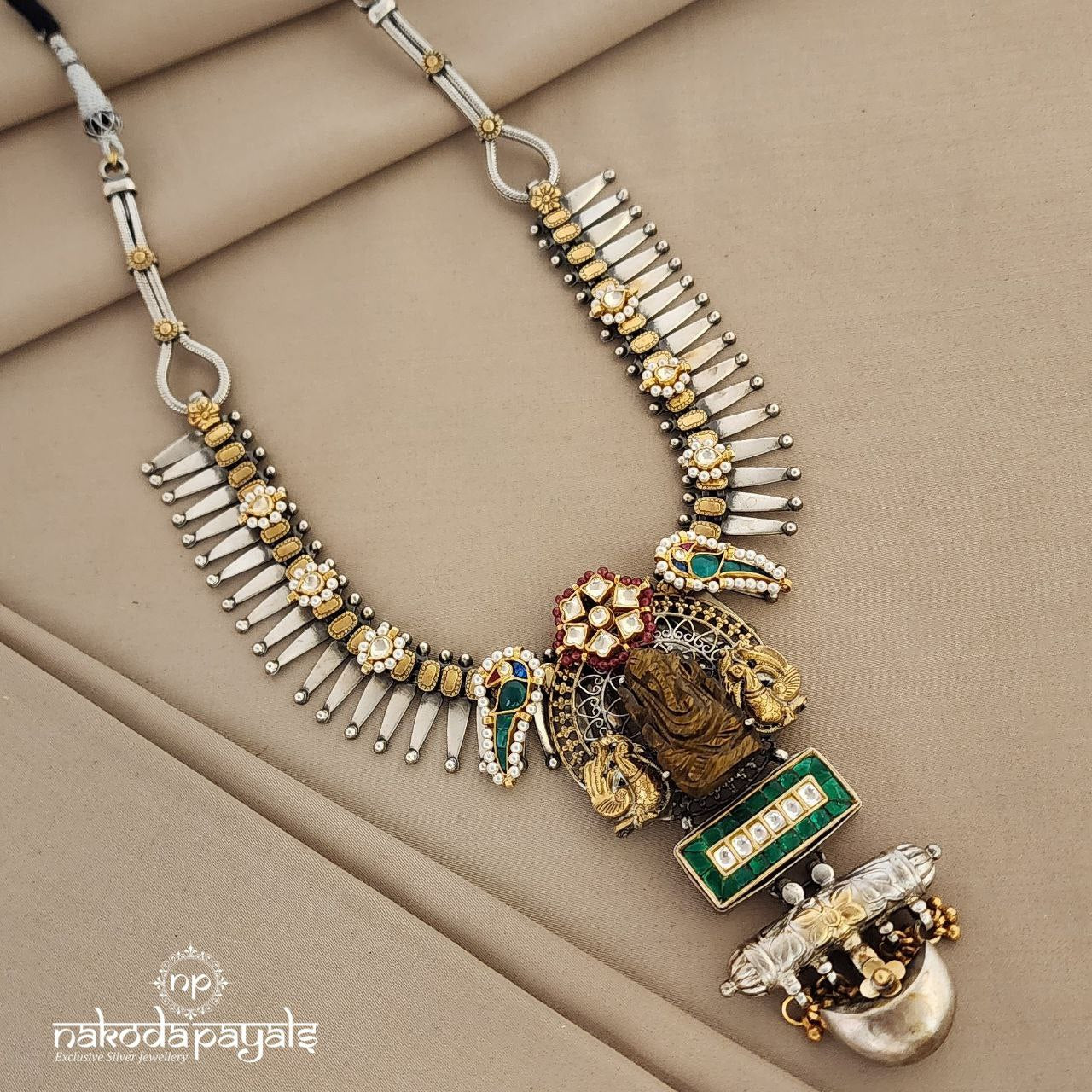 Ganesha Dual Tone Neckpiece (N8203)