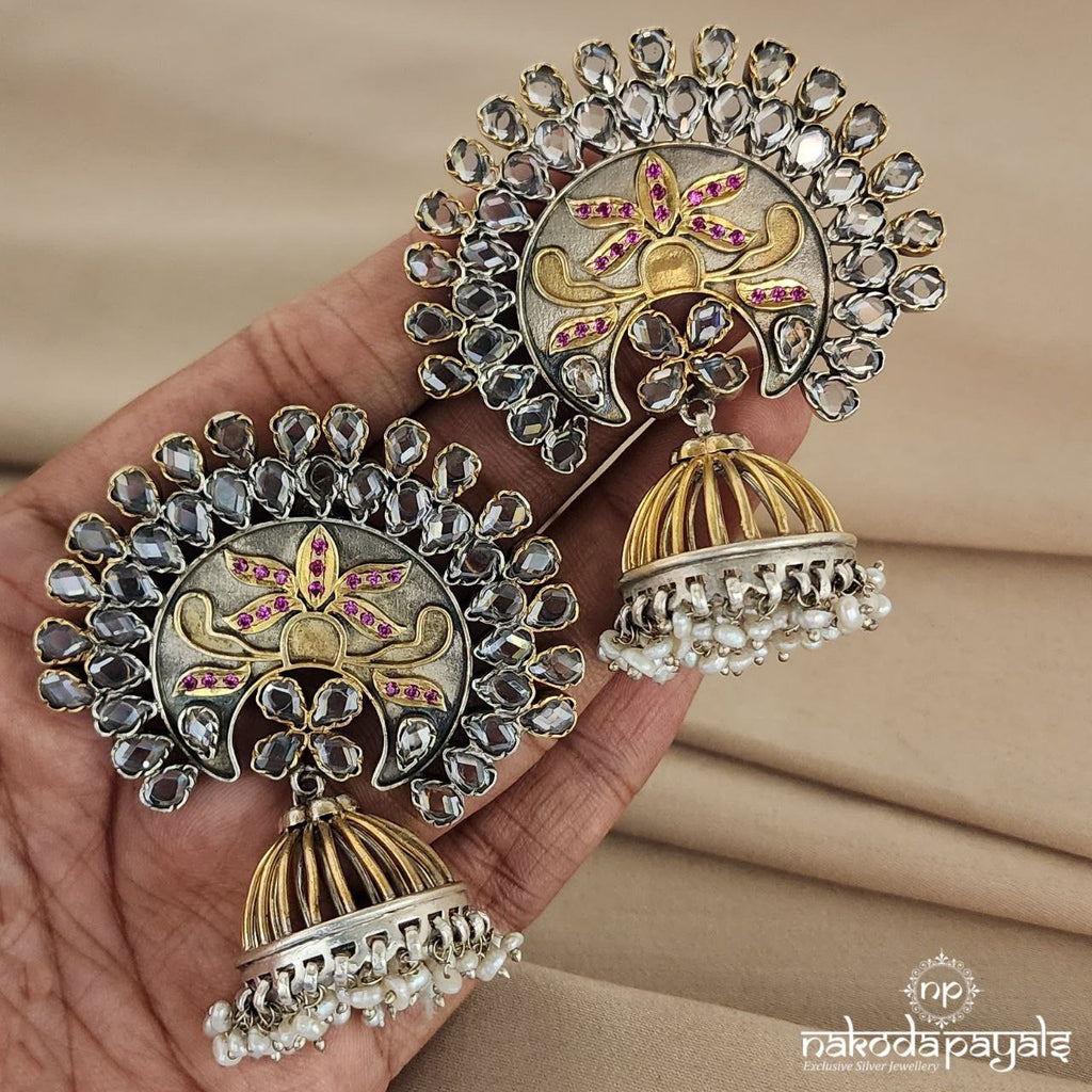 Polki Dual Tone Jhumka (DT0676)