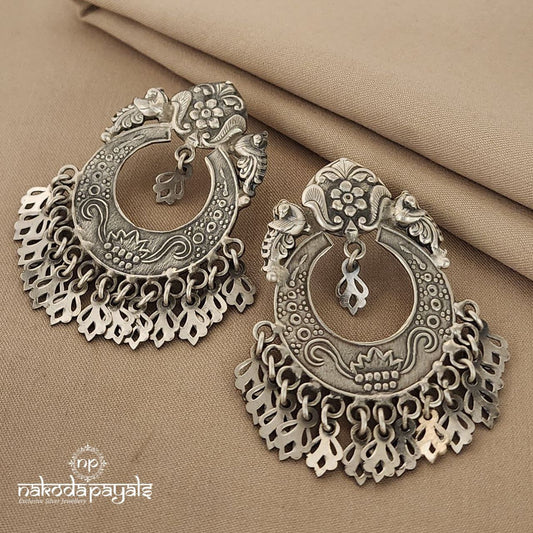 Oxidised Charms Chandbali (C7130)
