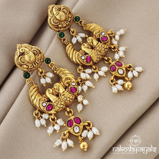 Peacock Kundan Chandbali (GE5684)