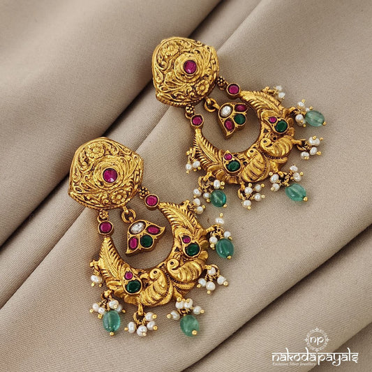 Peacock Kundan Chandbali (GE5691)