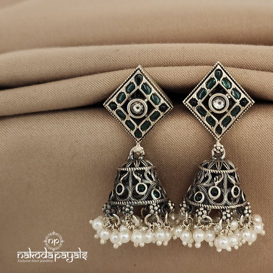 Green Pearly Jhumka (J4804)