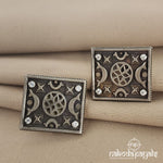 Square Carved Studs (S4706)