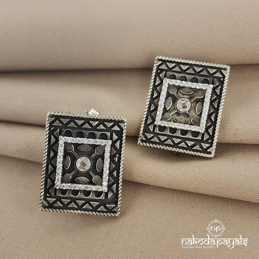 Rectangular CZ Studs (S4717)