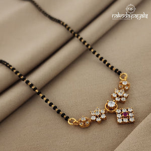 Cubic Red Mangalsutra (Ms0389)