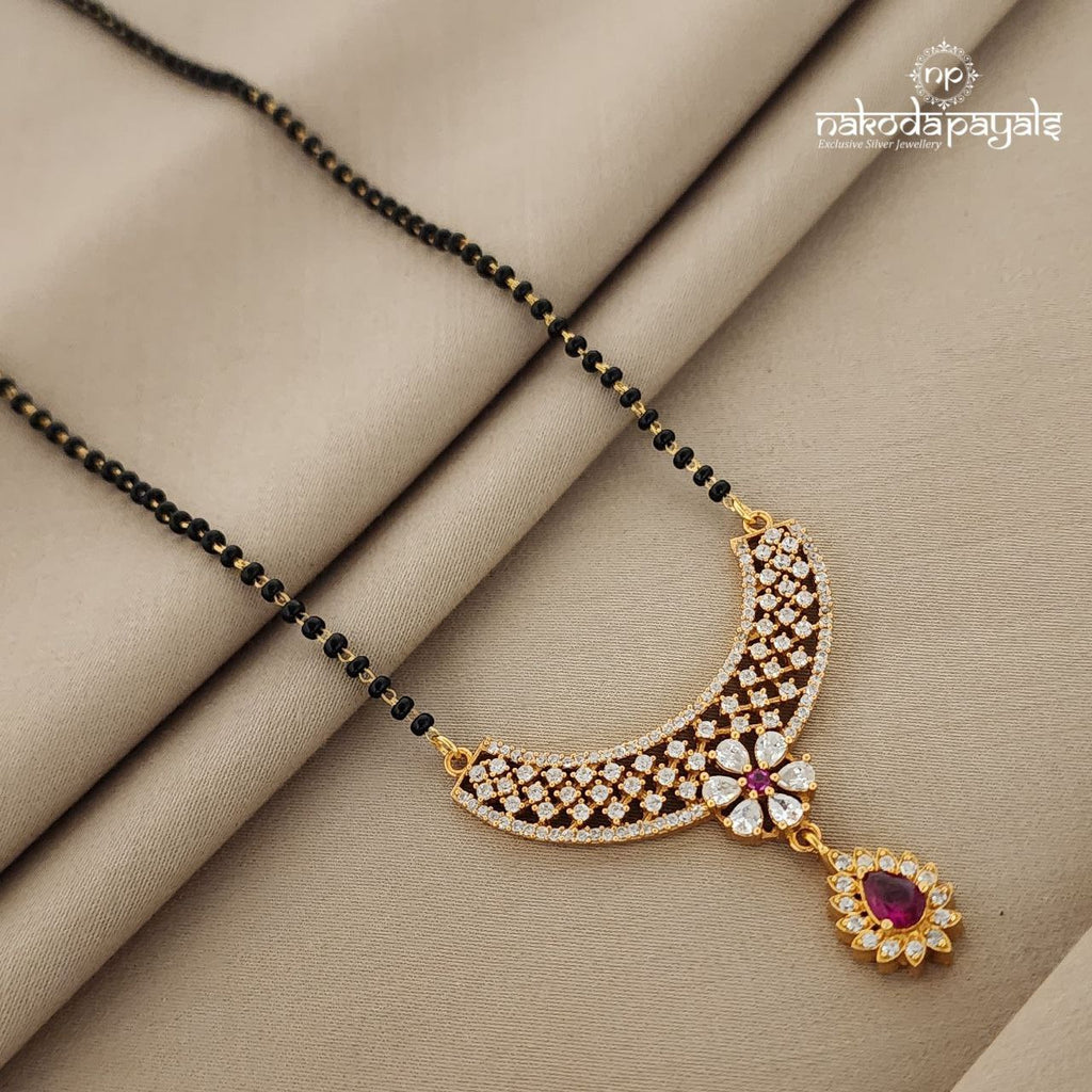 Starry Red Drop Mangalsutra (Ms0381)