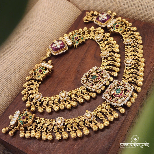 Kundan Peacock Bridal Anklet Pair (A5676)