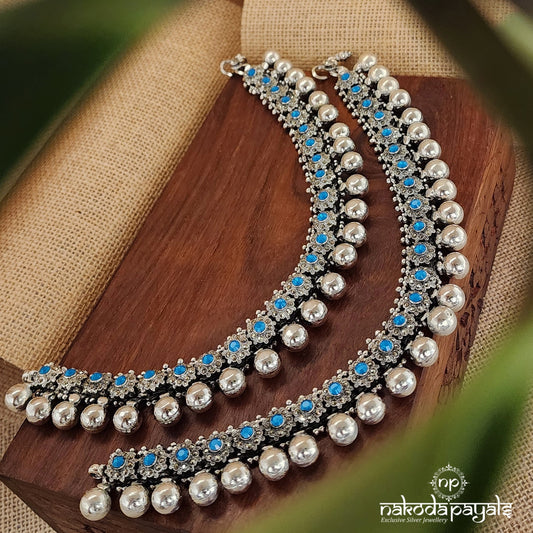 Floral Turquoise Anklet (A5690)