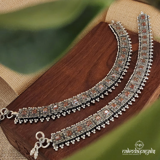 Cubical Marcasite Anklet (A5684)