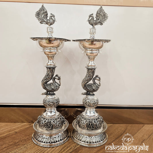 Astalakshmi Peacock Deepa Pair 16" (Aa2012)