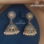 Turquoise Guttapusalu Jhumka (J4728)