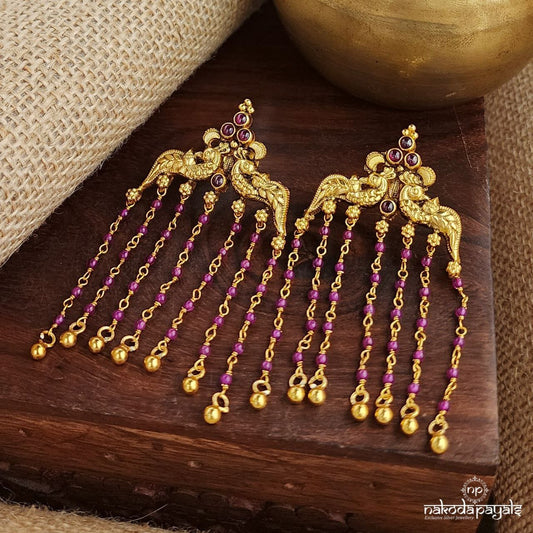 Floral Pink Earrings (Ge9515)