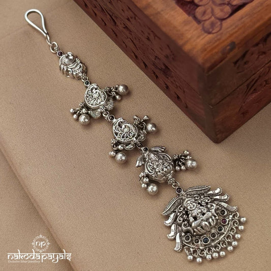 Lakshmi Peacock Ball Drop Maang Tikka (M0497)