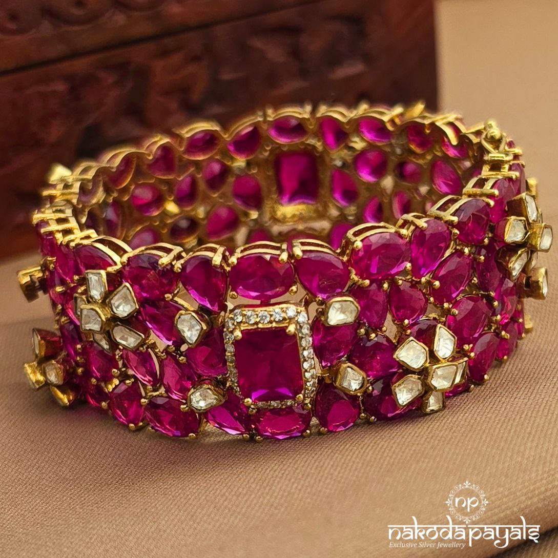 Ruby Moissanite Kada (2.4) (Gk3254)