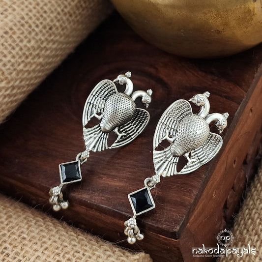 Black Gandaberunda Earrings (S3630)
