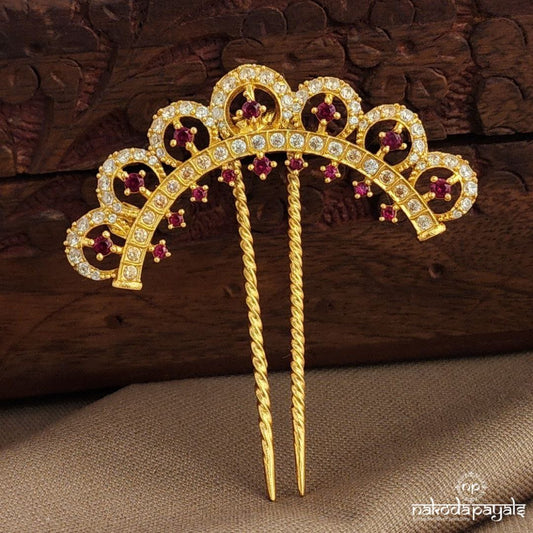 CZ Red Hair Accessories (Ha0071)