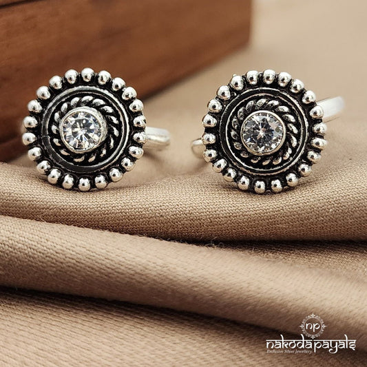 White Dot Toerings (T4676)