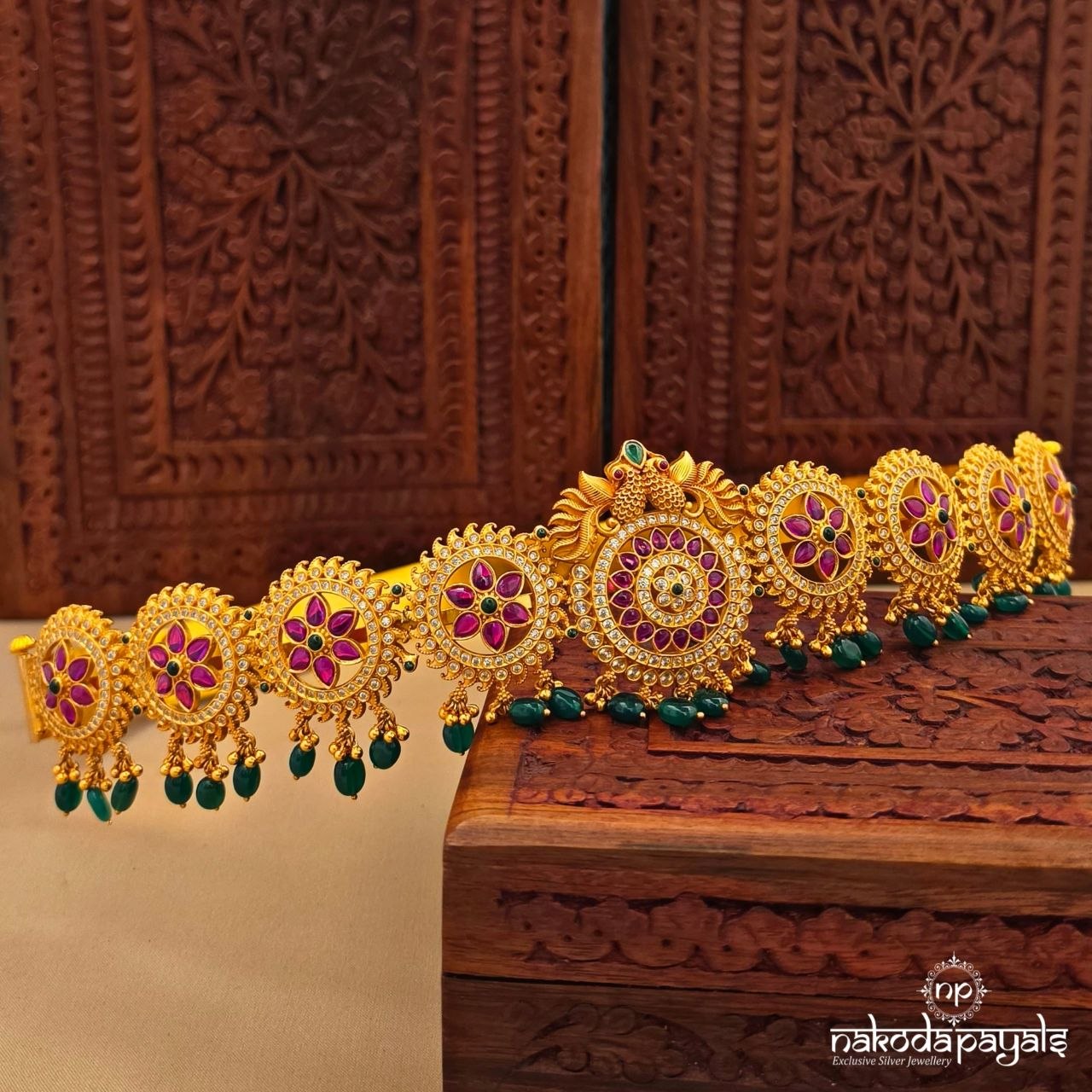 Antique Pink Floral Waistbelt (D0278)