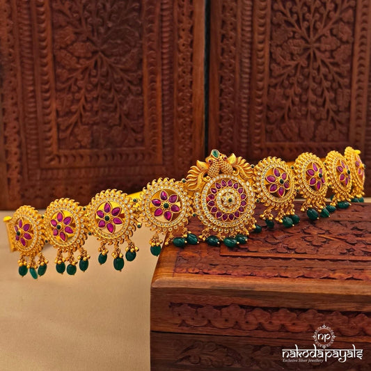 Antique Pink Floral Waistbelt (D0278)