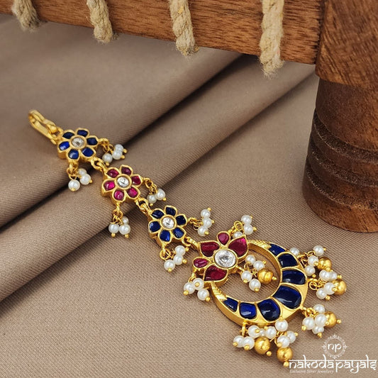 Traditional Kemp Pearled Maang Tikka (Gm1065)