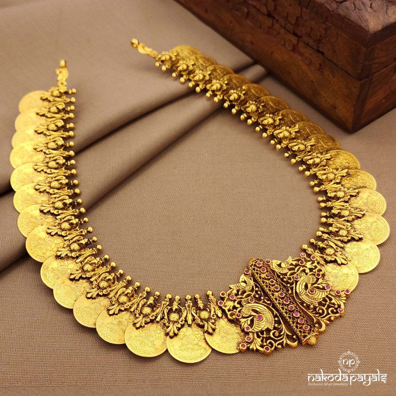 Pink Lakshmi Kasu Neckpiece (Gn9939)