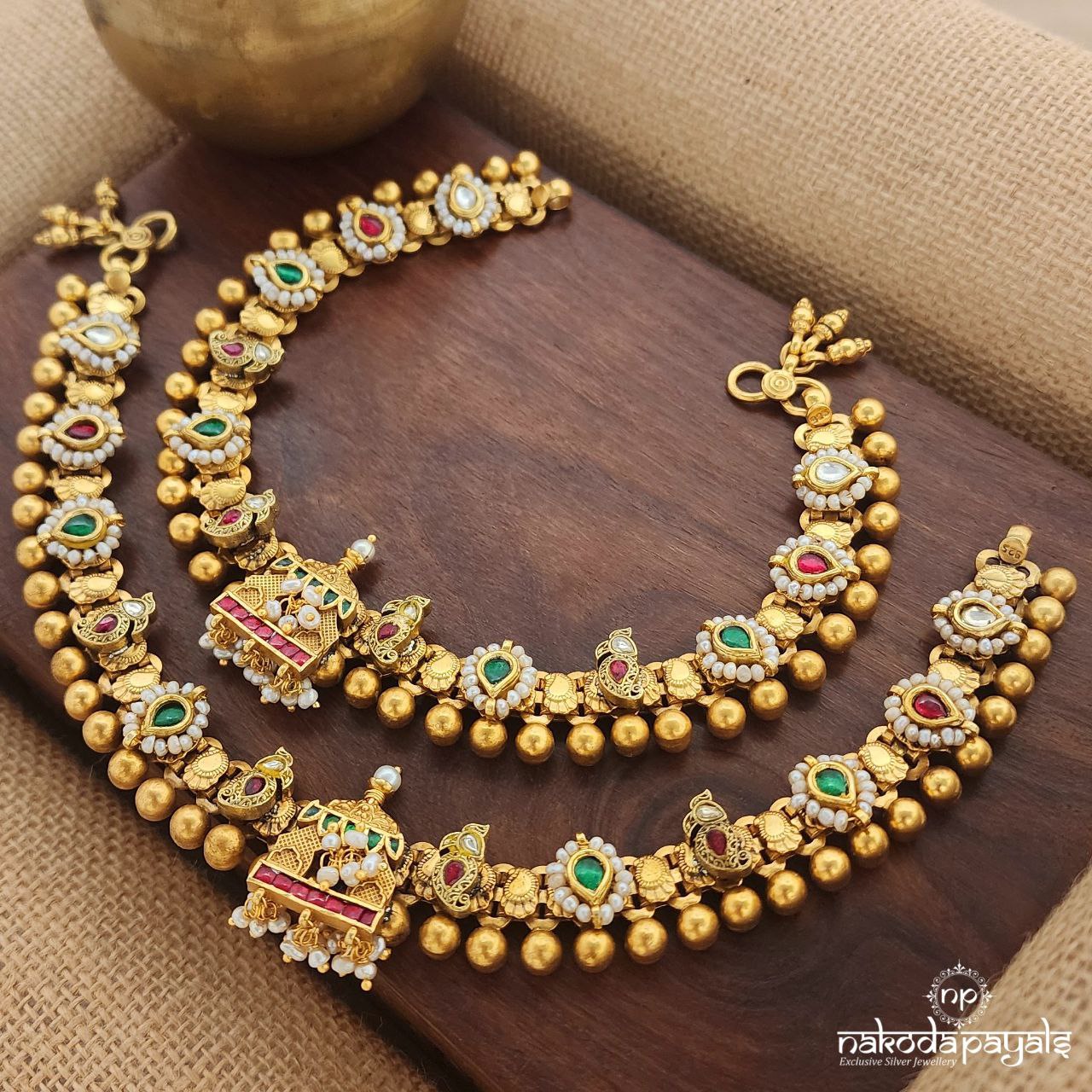 Palanquin Kundan Anklets (A6209)