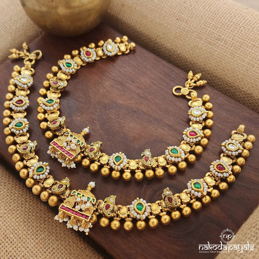 Palanquin Kundan Anklets (A6209)