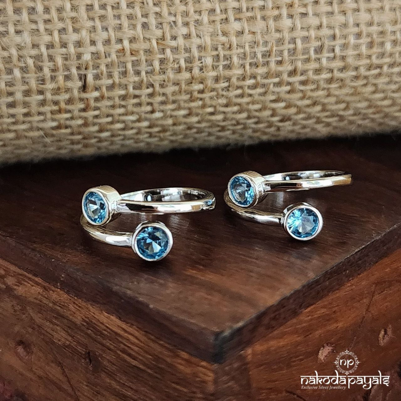 Blue Adjustable Toerings (T4490)
