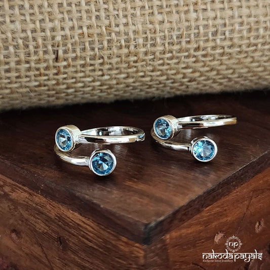 Blue Adjustable Toerings (T4490)