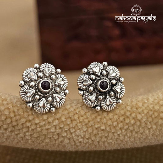 Pink Dot Floral Studs (S4188)