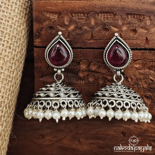 Red Drop Jhumka (J1359)