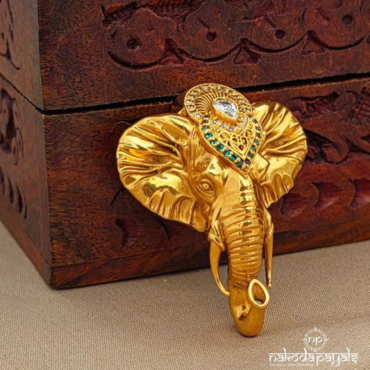 Elephant Kundan Brooch (St4107)