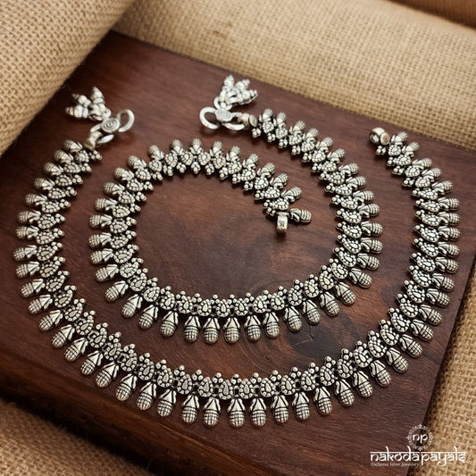 Oxidised Drop Anklets (A6399)