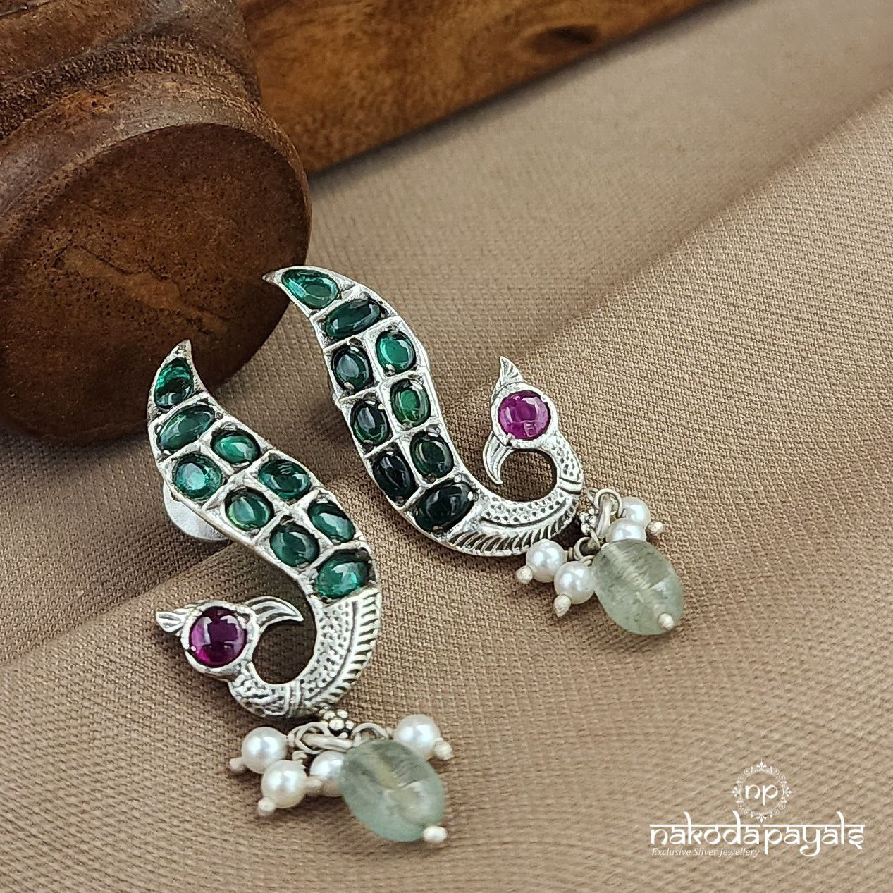 Pearl Green Drop Studs (S3677)