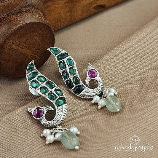 Pearl Green Drop Studs (S3677)