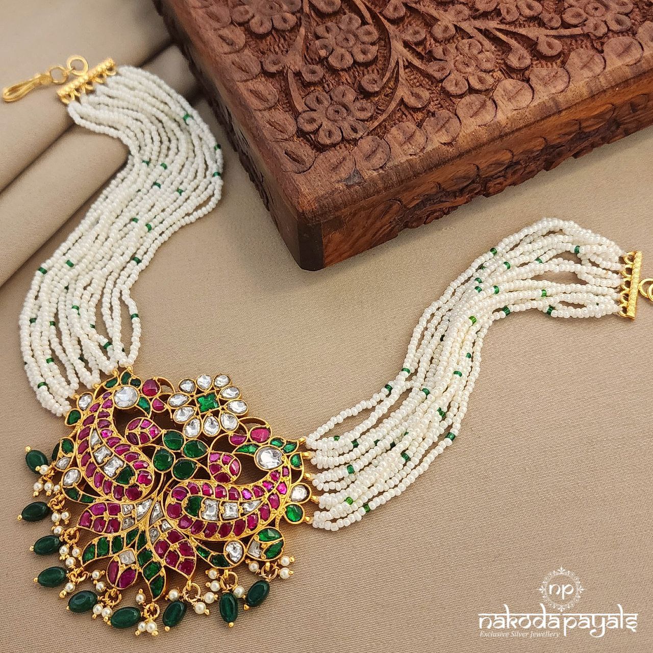 Peacock Kundan Choker (Gn8882)