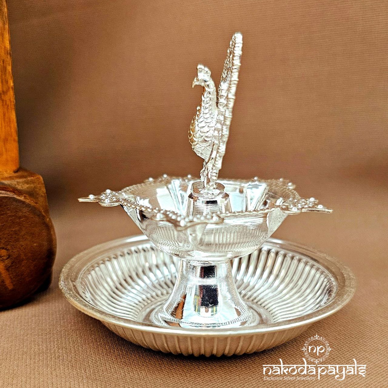 Eye-Catching Single Peacock Deepam Pair (Aa2379-80)