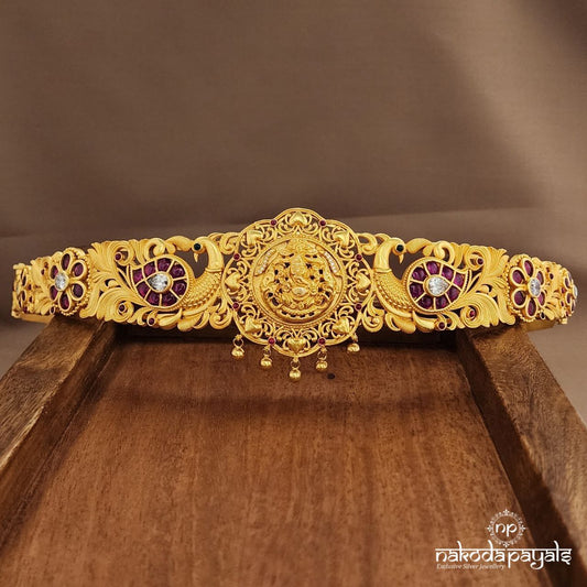 Lakshmi Pink Peacock Daab With Belt (D0248)