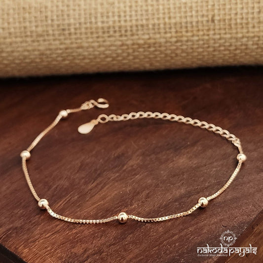Rose Gold Ball Simple Bracelet (St3707)
