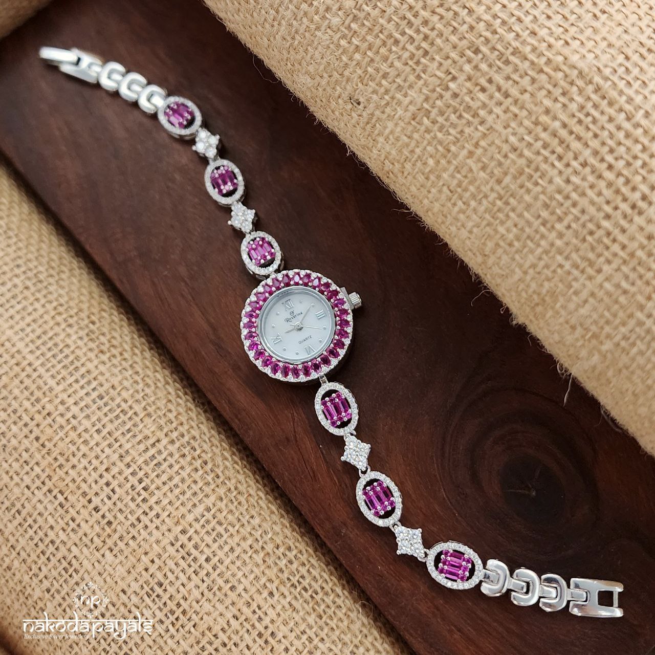 Stunning Emerald Pink CZ Watch (W0242)